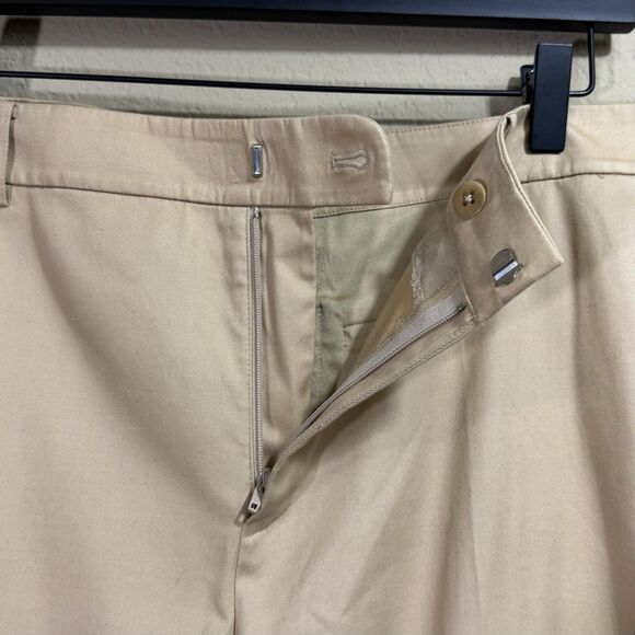 Ralph Lauren Black Label Women's Wool Blend Tan Trouser Career Pants 12 Stretch - Picture 4 of 12